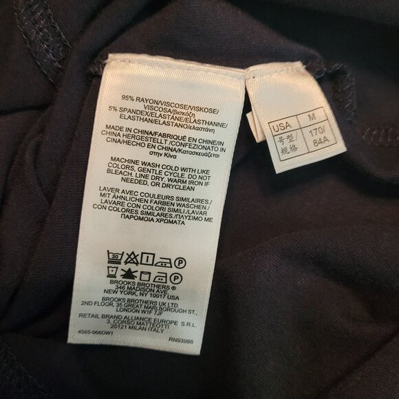 Brooks Brothers Shirt Dress M 3/4 Sleeve Snap Closure Pockets Tab Sleeve Stretch - Picture 6 of 11